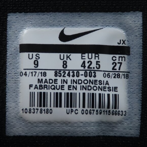 Nike Air Max Dynastay 2 Triple Black Running Shoes 852430-003 Men's Size 9 - Picture 12 of 12